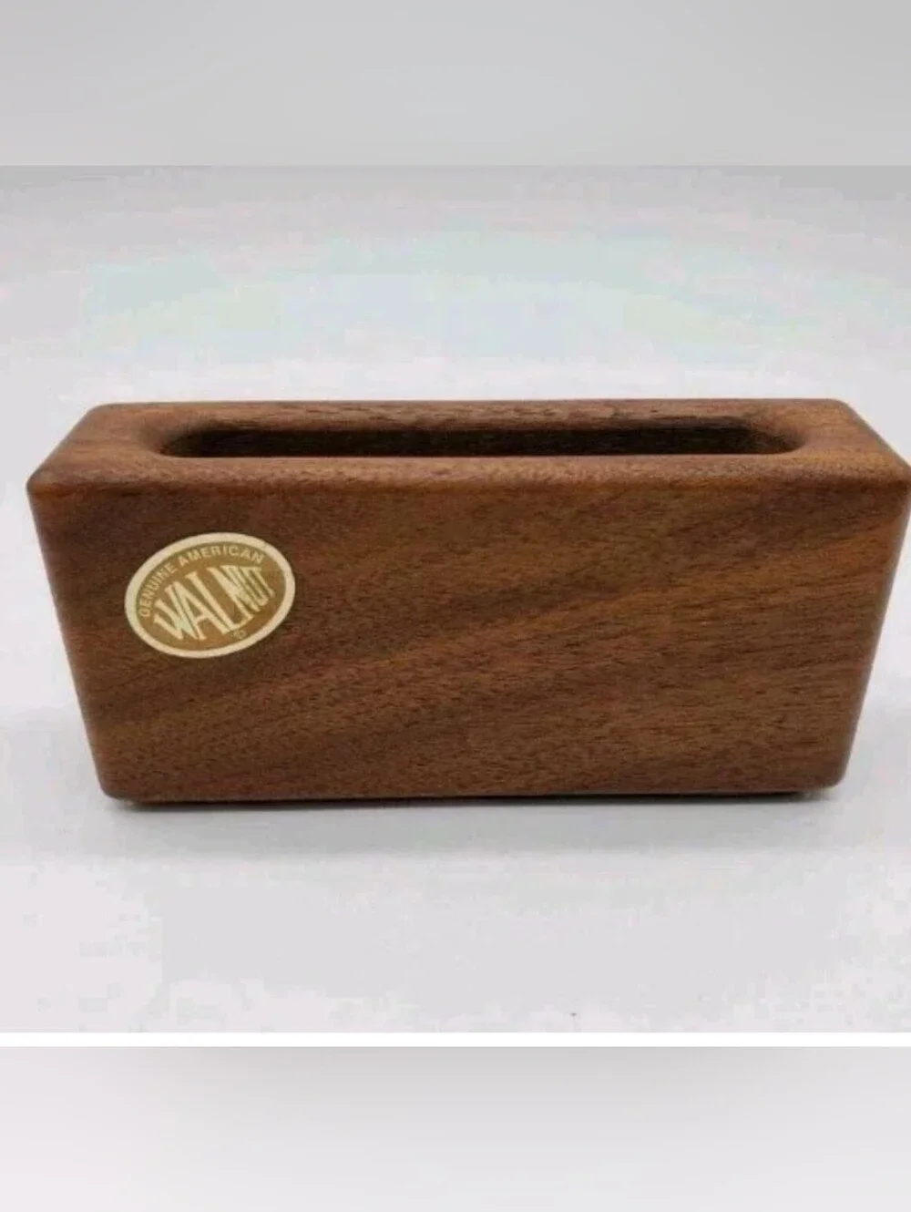 American Walnut Lasercraft Engraved Notepad/Mail Holder Butterflies Flowers